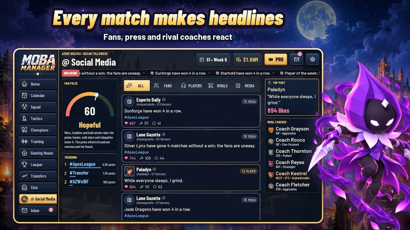 Every match makes headlines